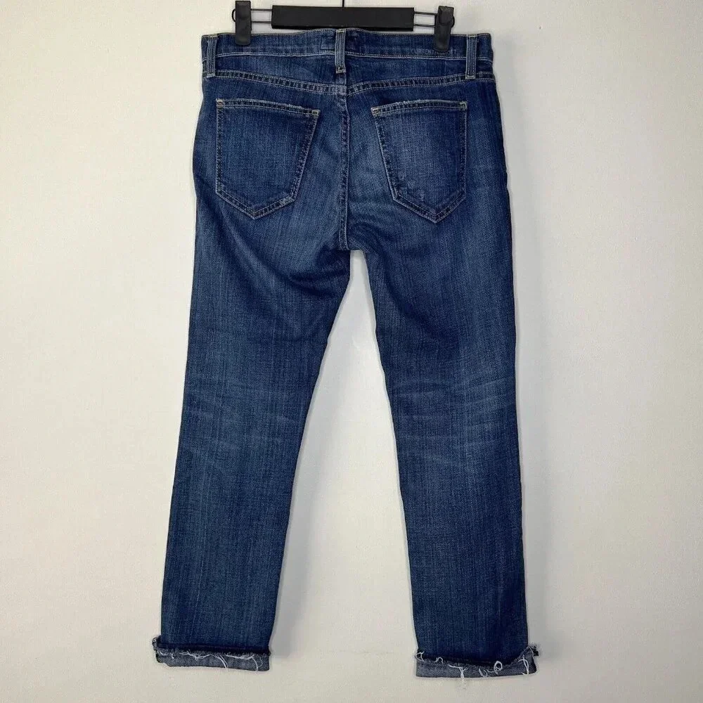 Current Elliot The Cropped Straight Leg Women’s Sz 26 Medium Dark Wash Relaxed